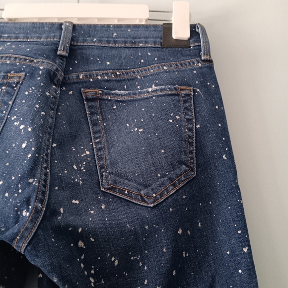 Level 99 Amber Galaxy Wash Sparkle Denim Relaxed Skinny Jeans 26 - Picture 7 of 13